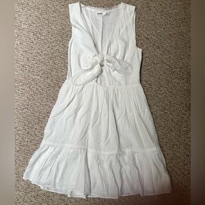 Elodie White Tie-Front Linen Dress from Nordstrom